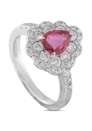 LB Exclusive diamond and ruby ring - Silver
