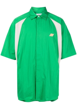 AMBUSH logo-patch dolman-sleeve shirt - Green