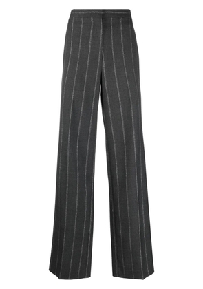 Stella McCartney stitch-detail striped tailored trousers - Grey