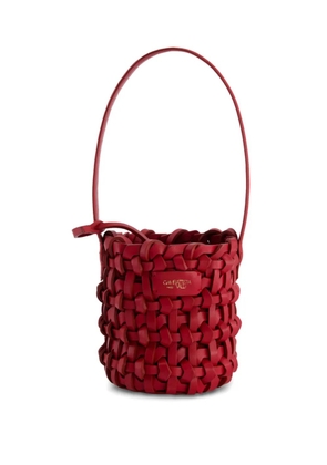 Giambattista Valli woven lambskin bucket bag - Red