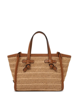 MARCELLA CLUB woven tote bag - Neutrals
