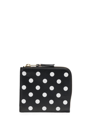 Comme Des Garçons Wallet polka-dot zip-around wallet - Black