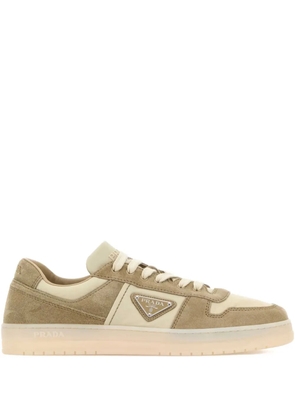 Prada Downtown suede-panelled sneakers - Neutrals