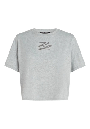 Karl Lagerfeld K/Autograph sequin-embellished T-shirt - Grey