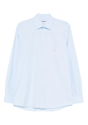 Moschino embroidered cotton shirt - Blue