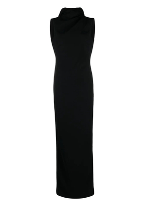 Mônot hooded open-back maxi dress - Black