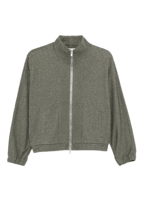 Peserico glitter zip-up sweatshirt - Green