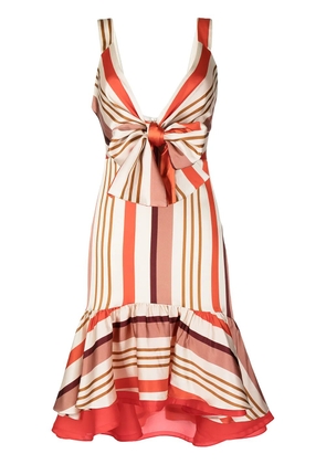Silvia Tcherassi Arbore striped midi dress - Orange