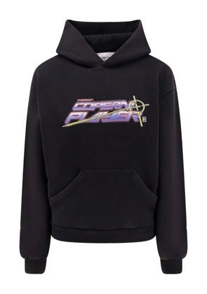 Coperni logo-print kangaroo-pocket hoodie - Black