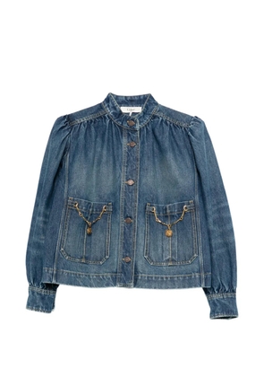 Chloé high-neck gathered jacket - Blue