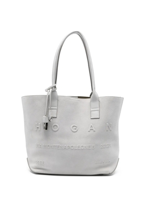 Hogan Address embossed lettering tote bag - Grey