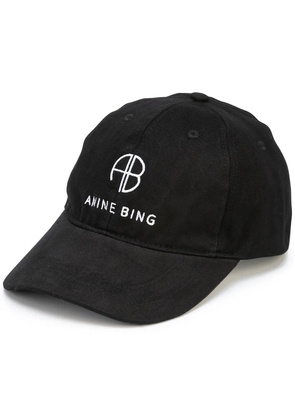 ANINE BING logo-detail hat - Black
