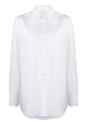 AREA Heart-Bib Tuxedo cotton shirt - White