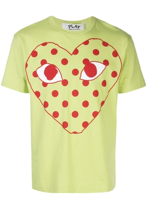 Comme Des Garçons Play logo print T-shirt - Green