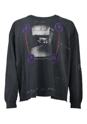 Enfants Riches Déprimés distressed long-sleeved T-shirt - Black