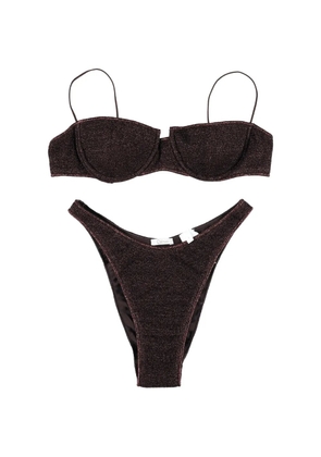 Oséree Lumière balconette bandeau bikini - Brown