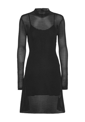 ROTATE BIRGER CHRISTENSEN knitted flared mini dress - Black