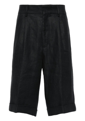 Peserico pressed-crease linen shorts - Blue