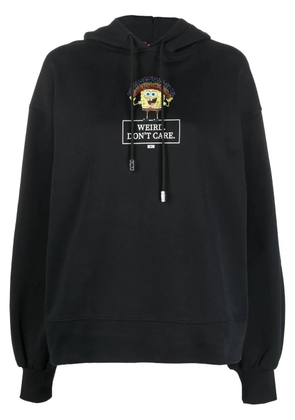 GCDS graphic-print cotton hoodie - Black