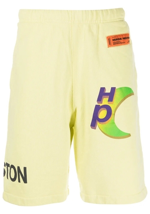 Heron Preston logo-print track shorts - Yellow