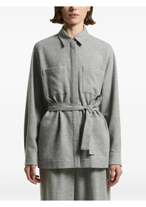 Peserico belted pocket shirt - Grey