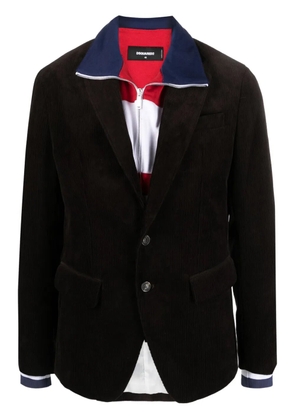 DSQUARED2 layered single-breasted blazer - Brown