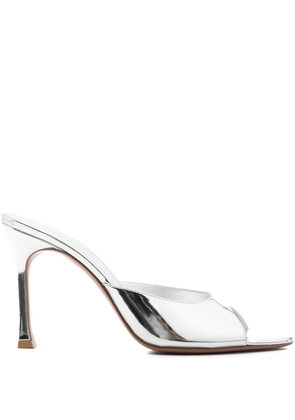 Amina Muaddi 95mm Alexa Slipper mules - Silver