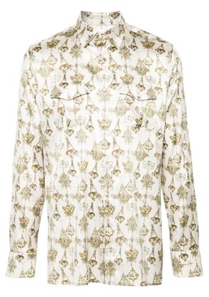 Givenchy chandelier-print silk shirt - Neutrals
