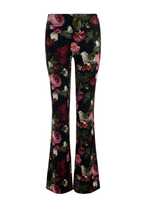 alice + olivia Teeny floral bootcut trousers - Black