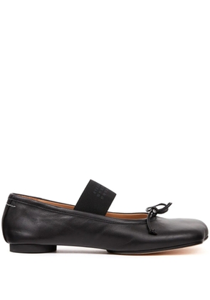 MM6 Maison Margiela Anatomic Numbers-motif leather ballerinas - Black