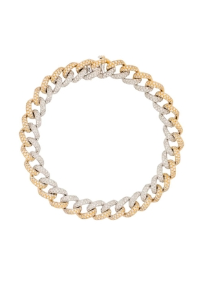 SHAY 18K two-tone gold pavé diamond bracelet - Silver