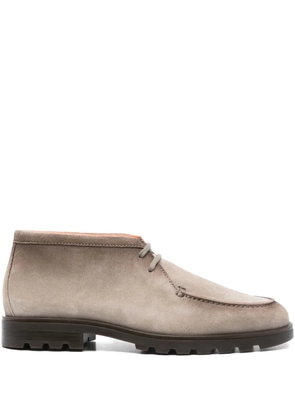 Santoni suede lace-up boots - Neutrals