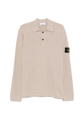 Stone Island logo-patch polo shirt - Neutrals