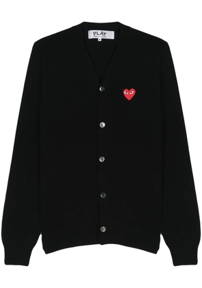 Comme Des Garçons Play heart-patch wool cardigan - Black