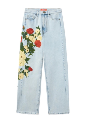La DoubleJ The Barrel embroidered-floral jeans - Blue