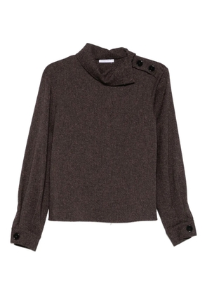 Patrizia Pepe high-neck sweater - Brown