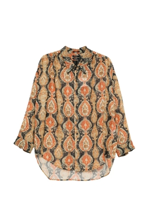 R13 paisley collar shirt - Black