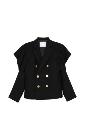 sacai double-breasted blazer - Black