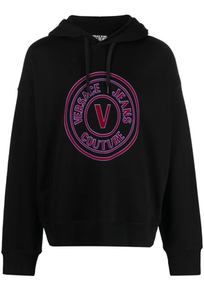 Versace Jeans Couture logo-print cotton hoodie - Black