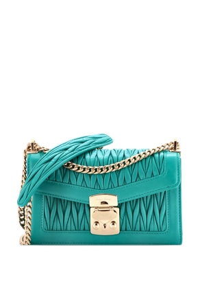 Miu Miu Pre-Owned Flap Lock Matelasse Leather Medium shoulder bag - Green
