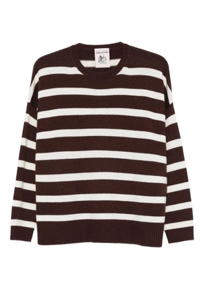 Semicouture Abito Karen striped crew-neck sweater - Brown