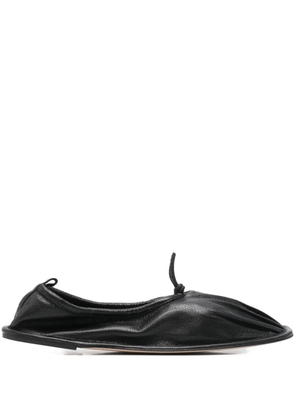 Hereu Puntera gathered ballet flats - Black