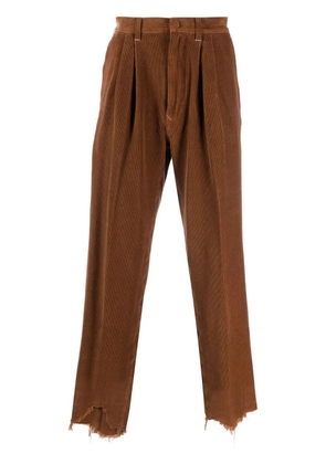 Incotex raw-cut corduroy trousers - Brown