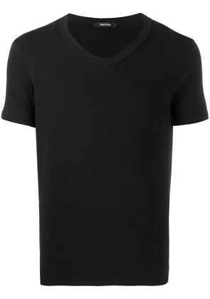 TOM FORD V-neck cotton T-shirt - Black
