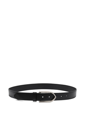Jacquemus The Bambino engraved-buckle leather belt - Black