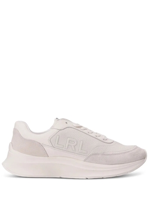 Lauren Ralph Lauren leather suede sneakers - White