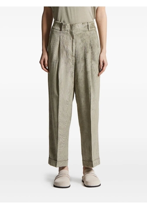 Peserico pleated corduroy trousers - Green