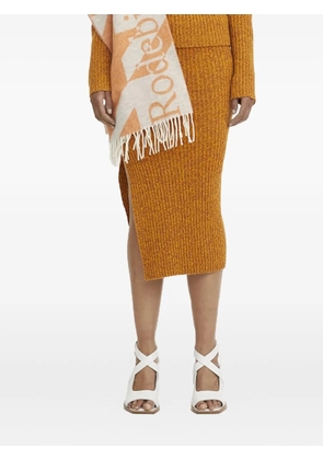 Rodebjer Lenata ribbed midi skirt - Orange