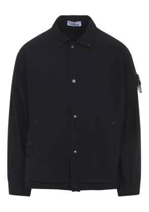 Stone Island logo-patch shirt jacket - Black