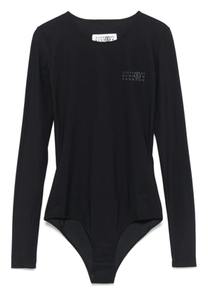 MM6 Maison Margiela numbers-motif bodysuit - Black